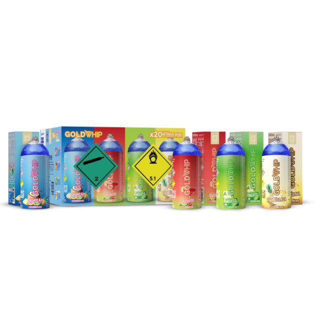 Gold Whip N2O 200G/0.3L Mini Tanks Cream Charger