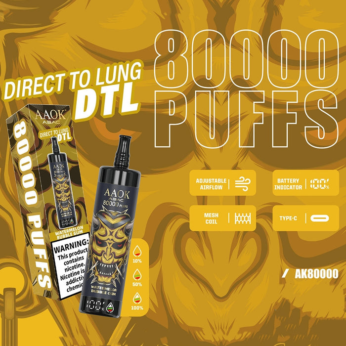 AAOK 80K Disposable 2% Nicotine