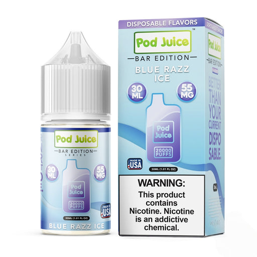 Blue Razz Ice - Pod Juice Bar Salt 30mL